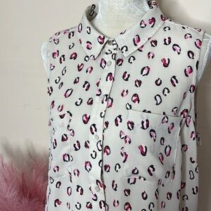 Apt 9 • spotted cheetah sleeveless blouse
